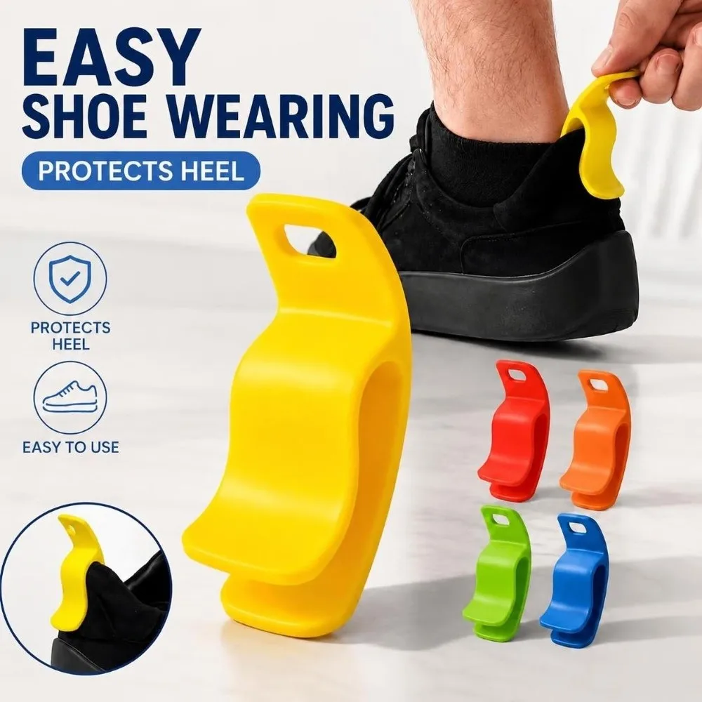 Light Weight 3D Printed Shoe Helper Plastic Portable Shoe Puller Curved Shape Heel Protect Shoe Tool For Elder