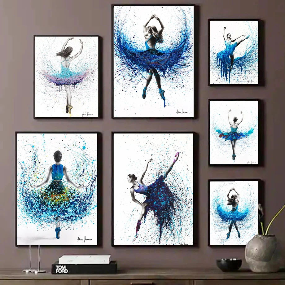 Ocean Dancers Dance Gracefully in Different Colorful Poses Canvas Painting and Prints Wall Art Picture for Bedroom Home Decor