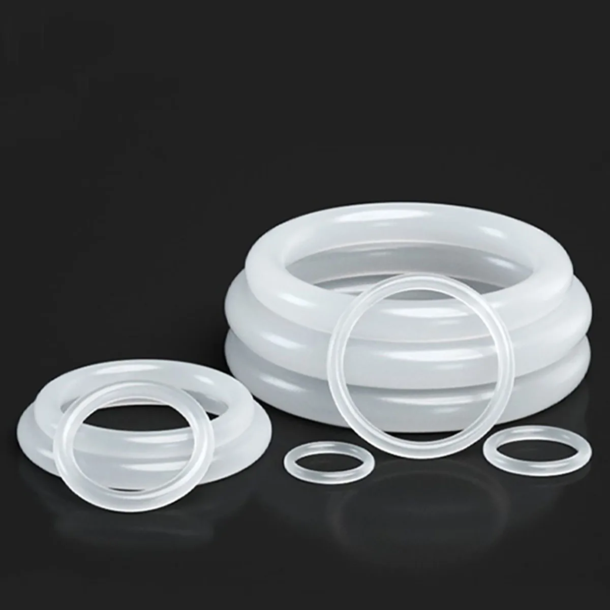 CS 1/2/2.5/3/4/5mm OD3-100mm White Food Grade Silicone O Ring Gasket Waterproof Washer