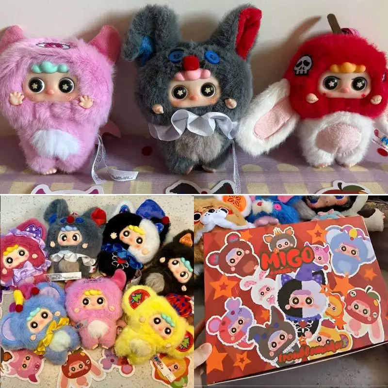 

Migo Little Troublemaker Series, натуральная плюшевая слепая коробка, игрушки для украшения автомобиля, подвески, подарки на день рождения, модная коллекционная коробка