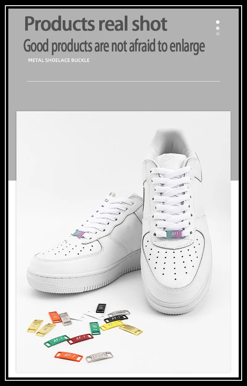 Neue AF1 Diamant Schuh Charms Mode Schnürsenkel Schnalle Qualität Metall Schnürsenkel Dekorationen Chapa Air Force One Schuhe Zubehör – Detail 6