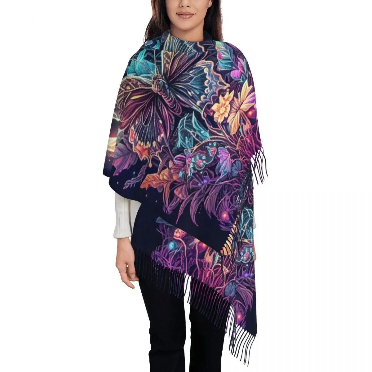 

Индивидуальный принт женский мужской зимний осенний теплый шарф шали