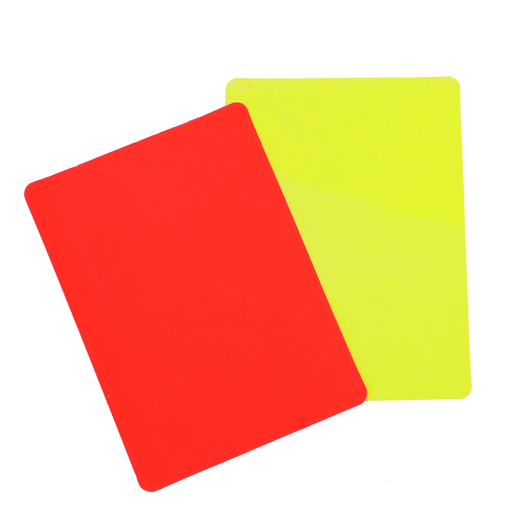 Carte rouge classique Texture délicate PVC arbitre de Football cartes rouge jaune Match de Football outil d'arbitre d'entraînement 8x11cm