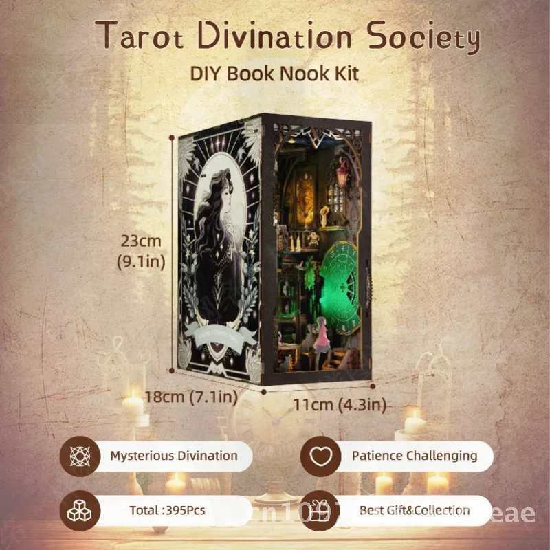 ماجيك هاوس التارو لتقوم بها بنفسك المقصورة اللبنات ثلاثية الأبعاد لغز نموذج اليدوية لعبة خشبية للأعمار 14 + عيد الميلاد هدية عيد الأطفال #4