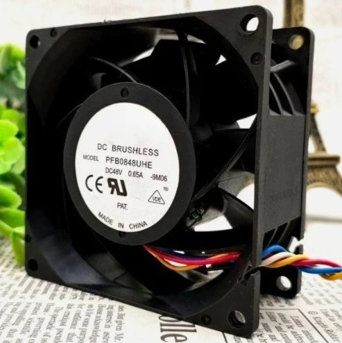 

Brand new PFB0848UHE 80*38MM 48V 0.65A 4-pin double ball server large air volume fan Fast delivery