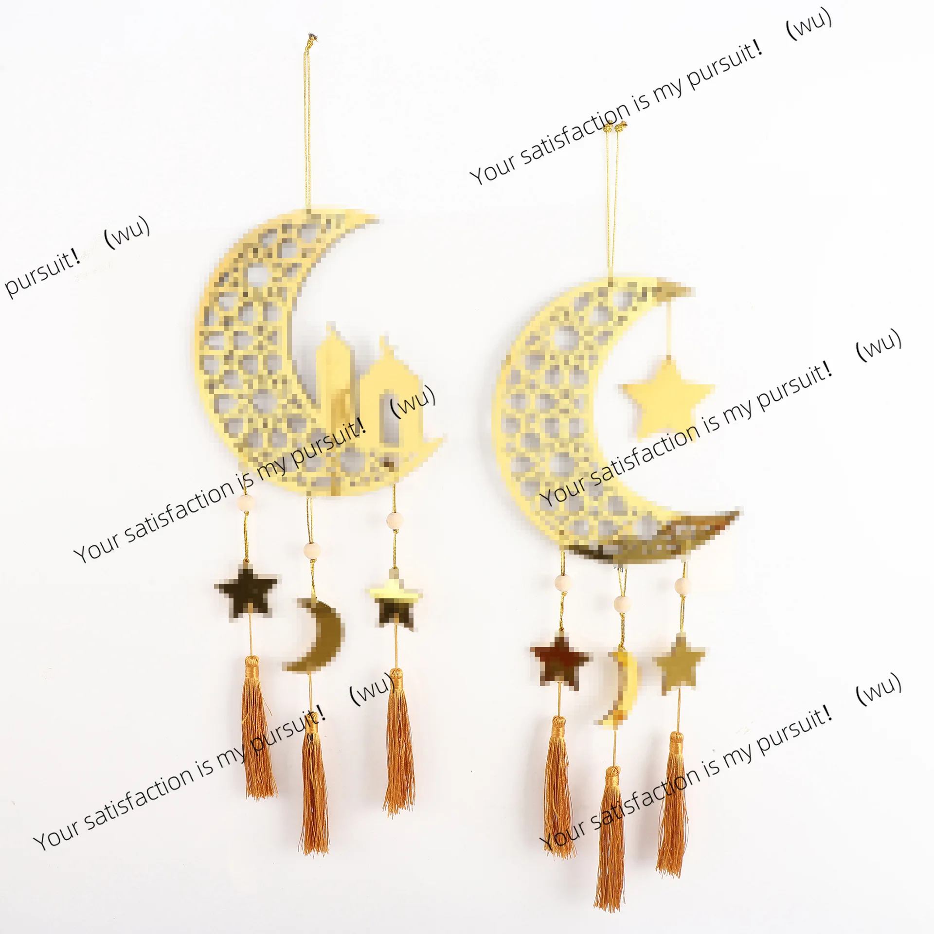 Wooden letter moon home atmosphere decoration wooden handicraft pendant
