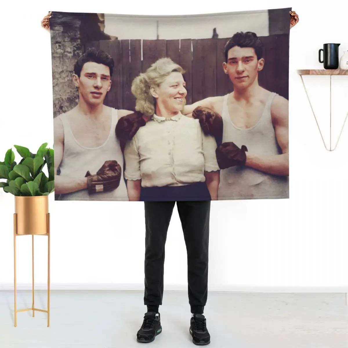 

The Kray Twins in colour Throw Blanket Luxurious Soft Blanket Holiday Gift for Family