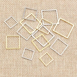 20pcs 3 Size Piazza di Fascino Dell'oro Dell'acciaio Inossidabile Del Pendente Open Cornici Hollow Premuto Telaio In Resina Muffa Lunetta Gioielli FAI DA TE che fanno