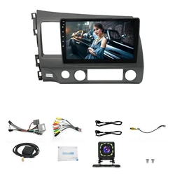 10.1inch Android 14 For Honda Civic 2006-2011 Car Radio Multimedia Player 2+32G WiFi AHD 2 Din Stereo DVD Head Unit Speaker
