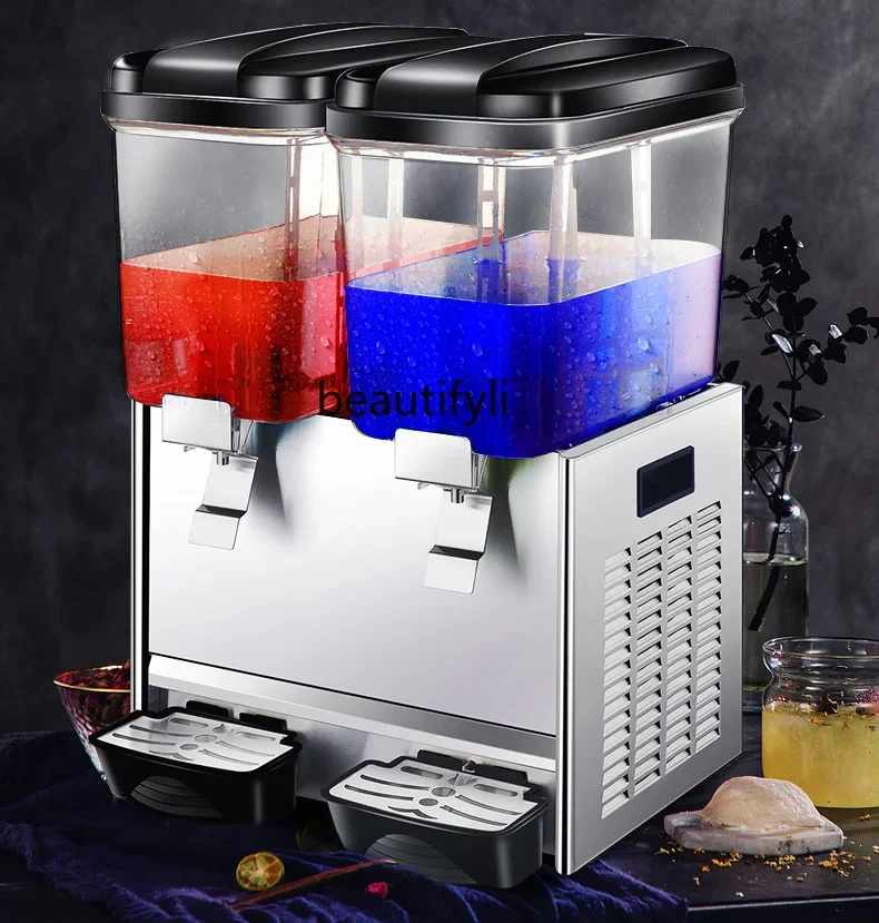 Drinking Machine Commercial Hot and Cold Three-Cylinder Soy Milk Mixing Cold Drink Machine Stall Buffet Plum Juice Drink Blender