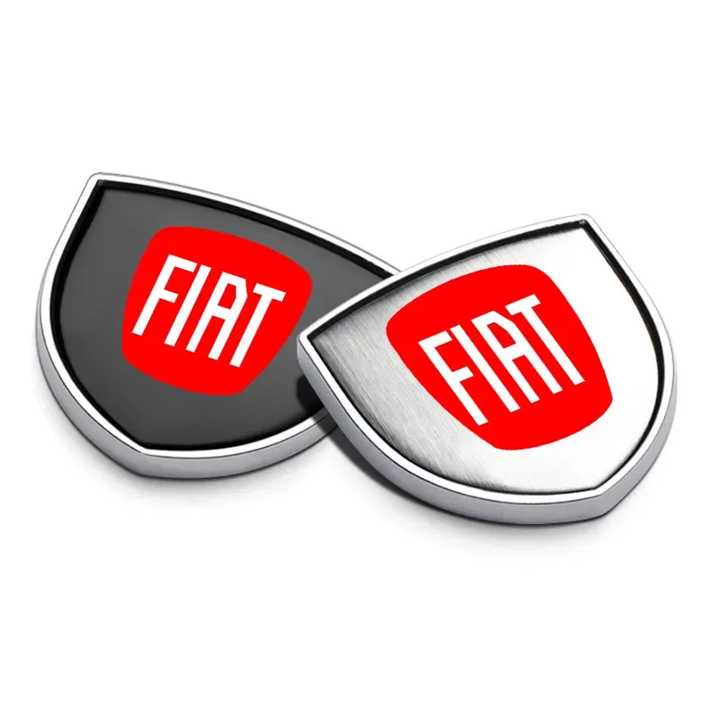 Car Metal 3d Sticker Custom Shield Car Rear Trunk Shield Emblem Badge Sticker For Fiat 500L 500X Panda Stilo Ducato Palio