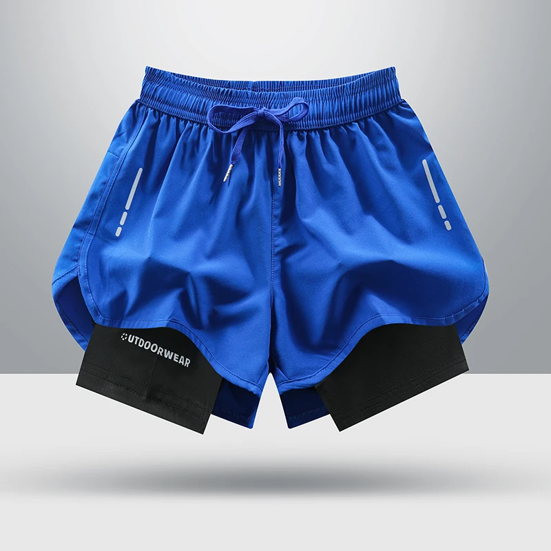 

Klein Blue Men's Sport orts Qui Dry Running Marathon Athletics American Tee-quarter Length Fitn orts Youth Summer