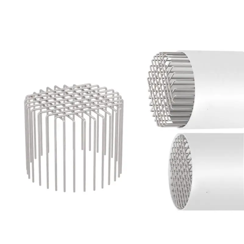 652F Stainless Steel Drain Screen Insert for Outdoor Roof and Balcony Openings, Downspout Strainer with Spring Legs