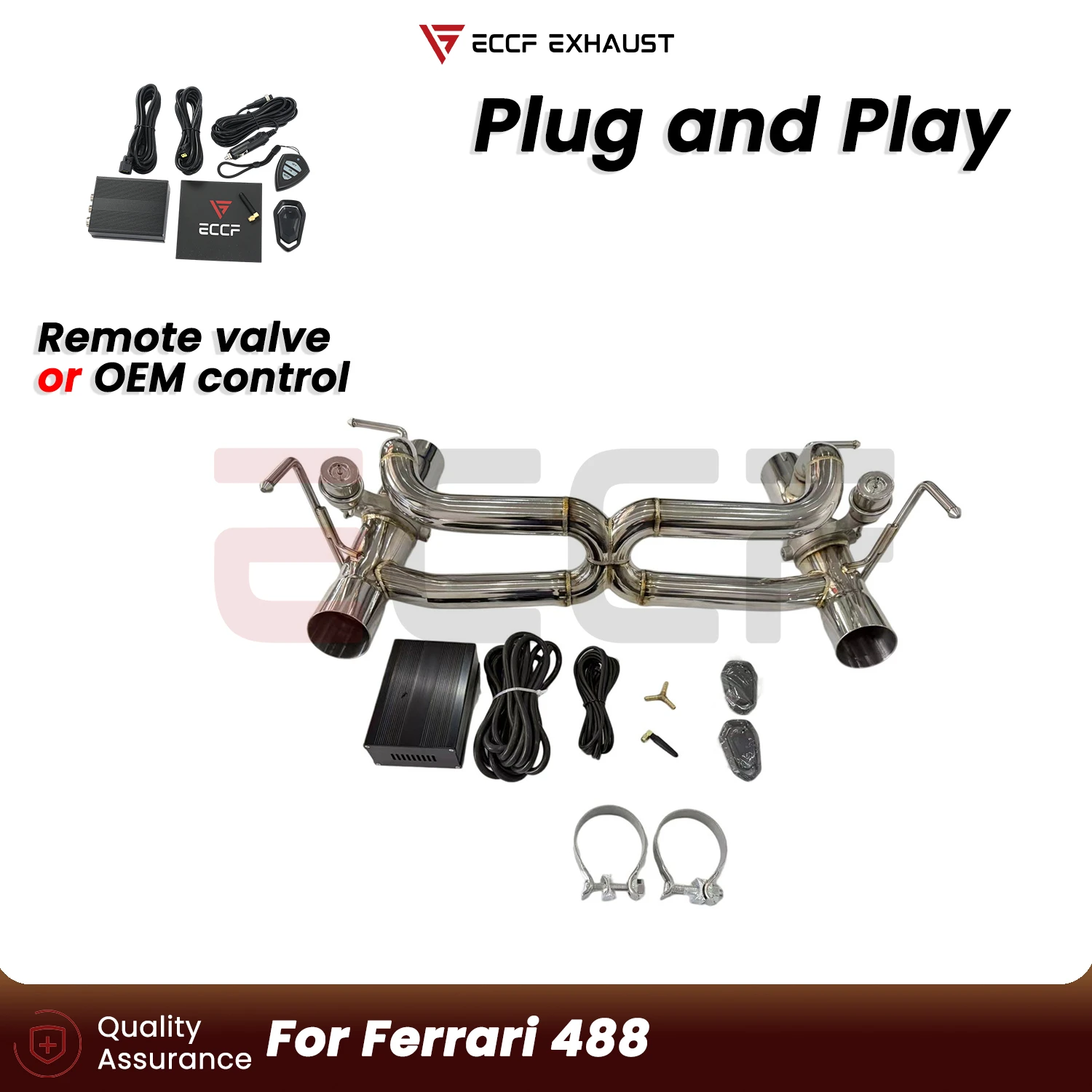

Sporty Stainless steel Catback exhaust system For Ferrari 488 Aggressive Exhaust Sound Plug and Play Performance Upgrade