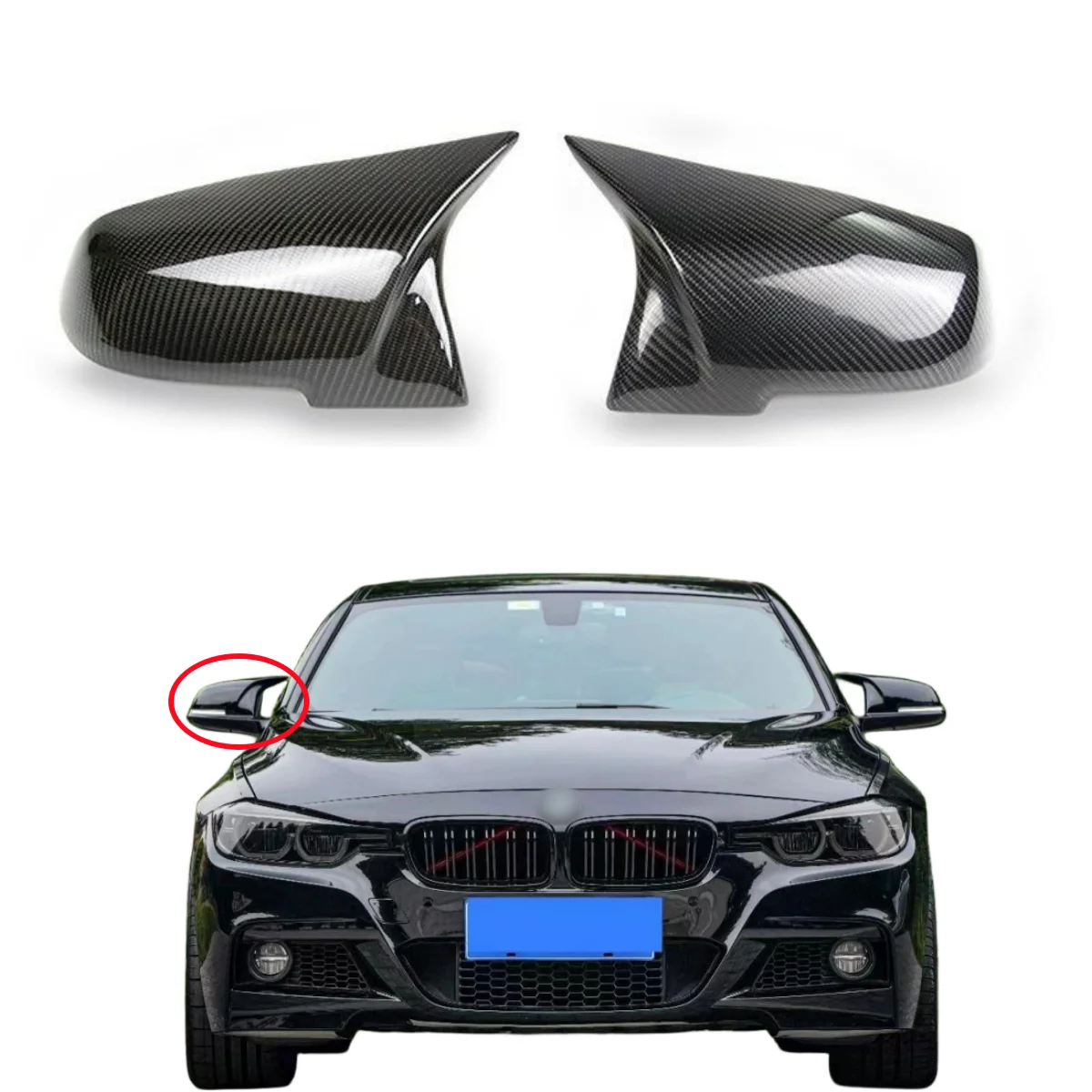 Carbon Fiber MP Style Mirror Cover FOR BMW 3 Series 4 Series F20 F22 F23 F30 F32 F33 F36 F87 M2 2013+