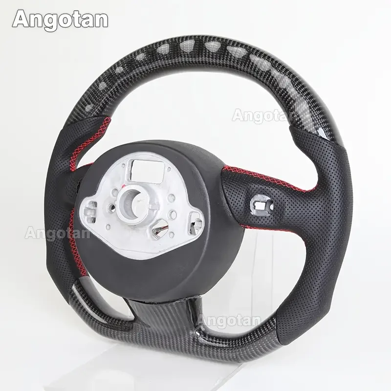 عجلة قيادة LED من ألياف الكربون لأودي Rs 2012-2016 A5 S5 Rs3 Rs4 Rs5 Rs6 Rs7 Rsq3 S3 S4 مع مؤشر LED #2