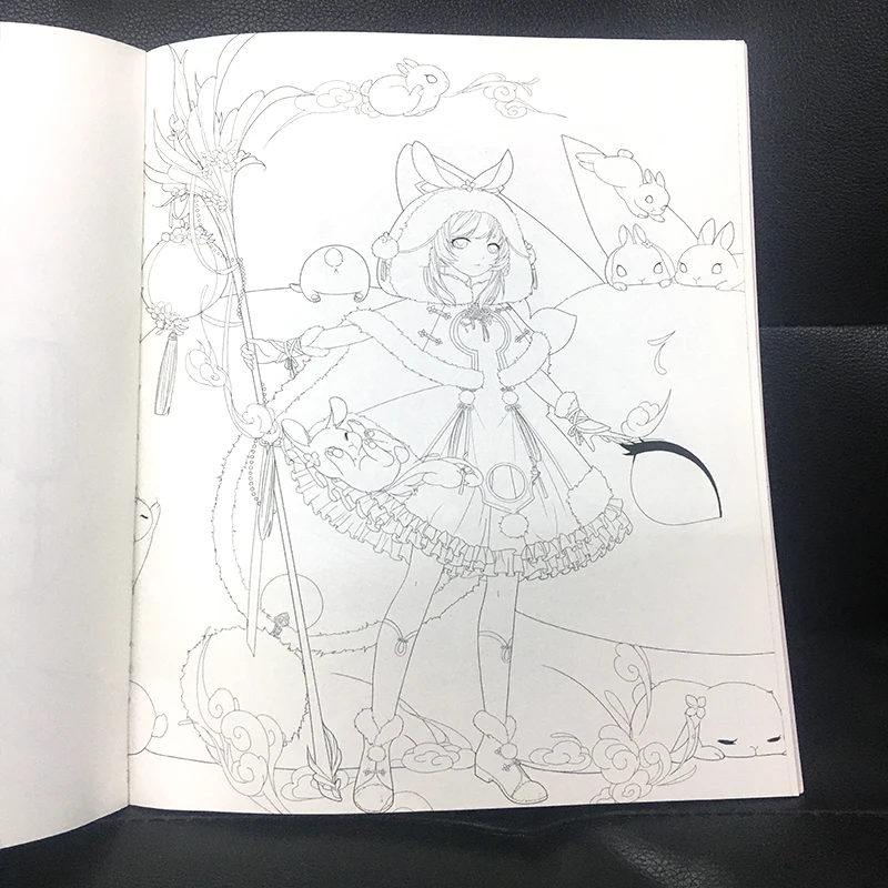 Viajero del tiempo Miracle Nikki sueño libro para colorear hermosa chica juego escena ilustración conjunto cómic dibujo álbum libro 90 páginas