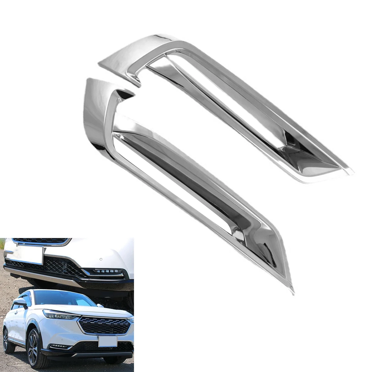 

ABHY-2PCS Car Front Bumper Fog Lamp Frame Trim Fog Light Grille For Honda HRV HR-V Vezel 2022 2023