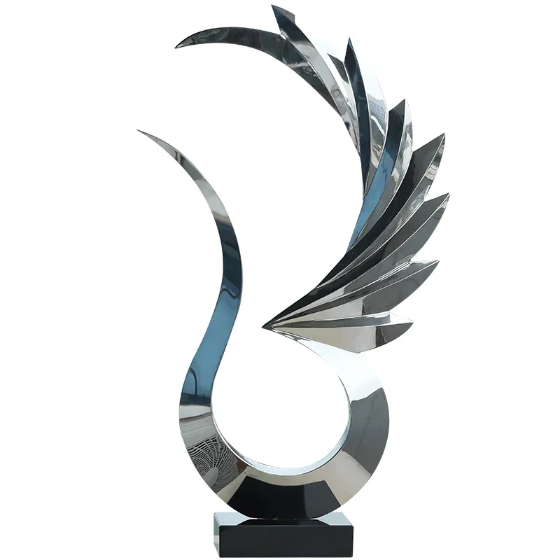 Modern abstract sculpture. Floor to ceiling decoration for model rooms, living rooms, foyer, hotel lobbies