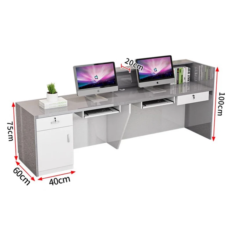 customized Creative Reception Desks Decorations Counter Desk Reception Desks Beauty Salon Mostrador Negocio Office Furniture