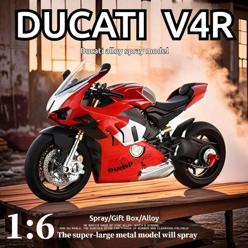 

For Ducati V4s Ignition and Start Smoke Effect High-end gift 1:6 Panigale motorcycle alloy simulation model, interior decoration