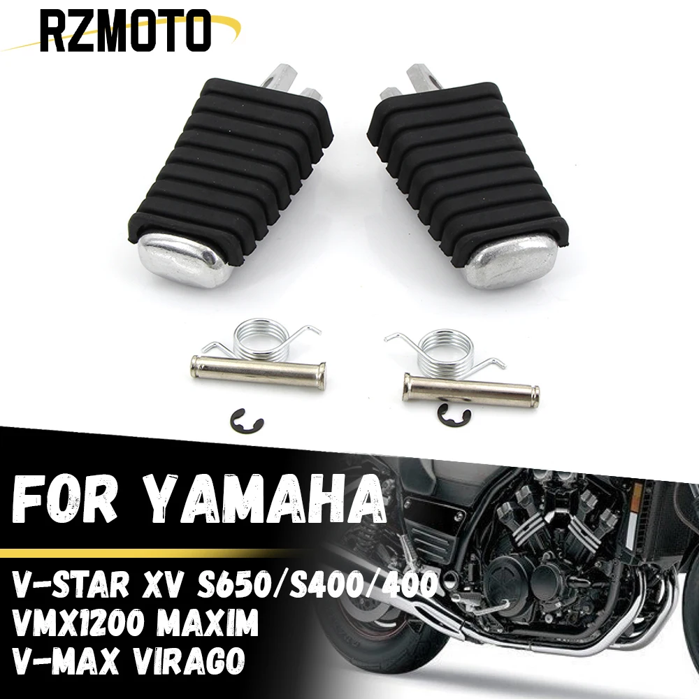 FOR YAMAHA V-STAR XVS650 XVS400 XV400 VJ700 XJ700S XV700 XV750 All Years Motorcycle Front Footrests Foot Peg Pedal Foot Rest