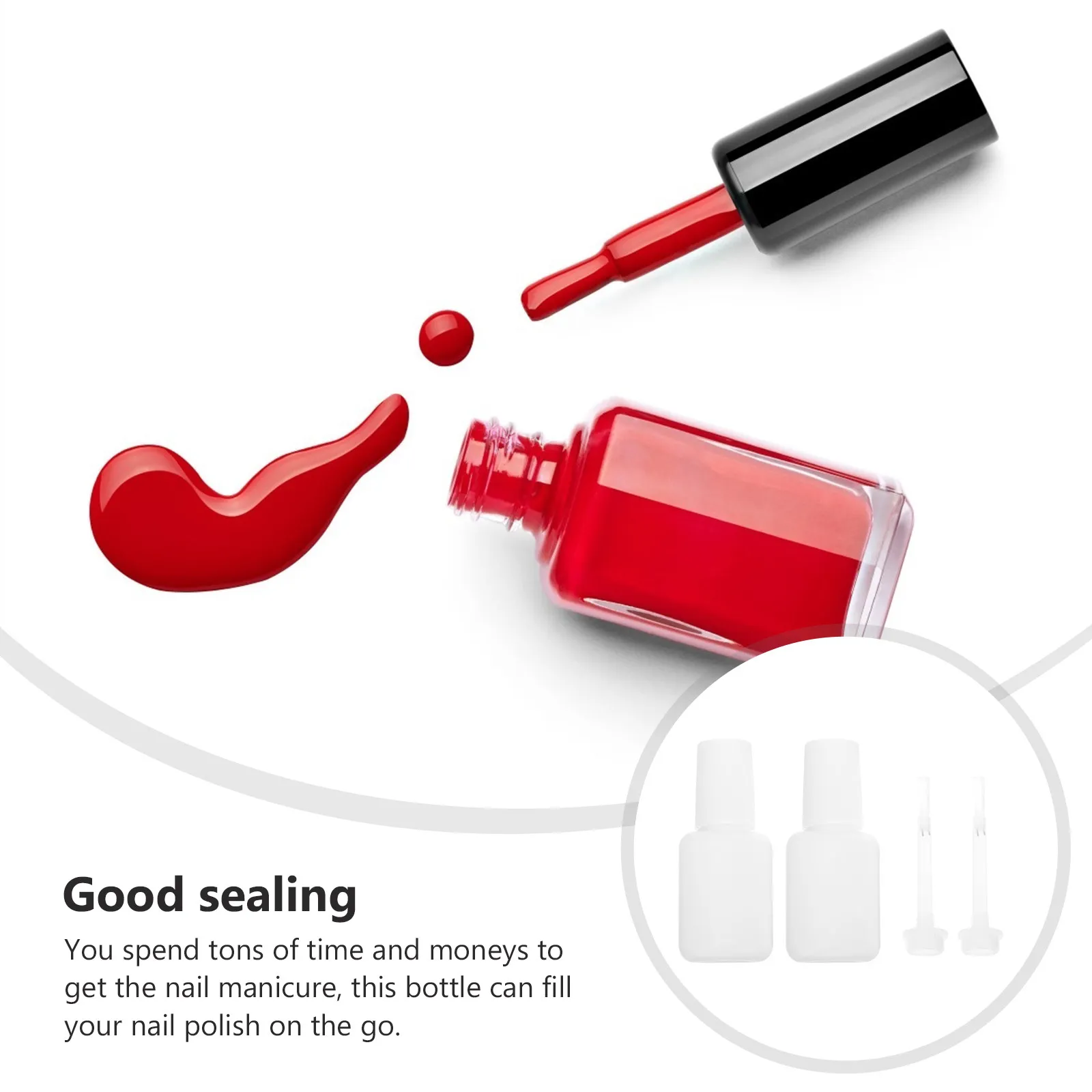 

11Pcs Nail Polish Bottles Clear Sample Jars Screw Cap Leakproof Refillable Nail Storage Bottles Plastic Jars