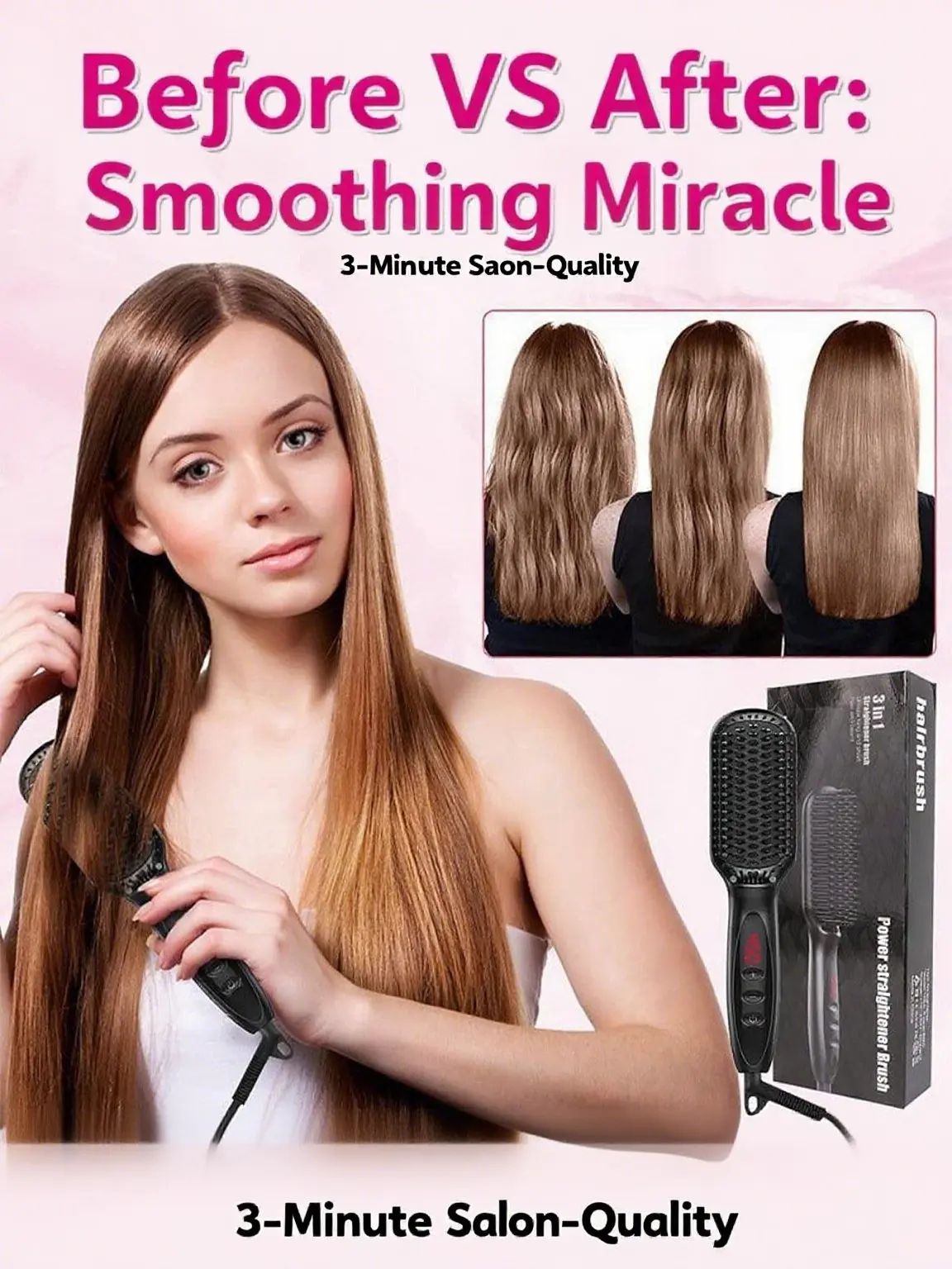 

Расческа для выпрямления волос, электрическая щетка для выпрямления бороды, профессиональный инструмент для быстрого нагрева с защитой от ожогов, инструмент для укладки для мужчин и женщин