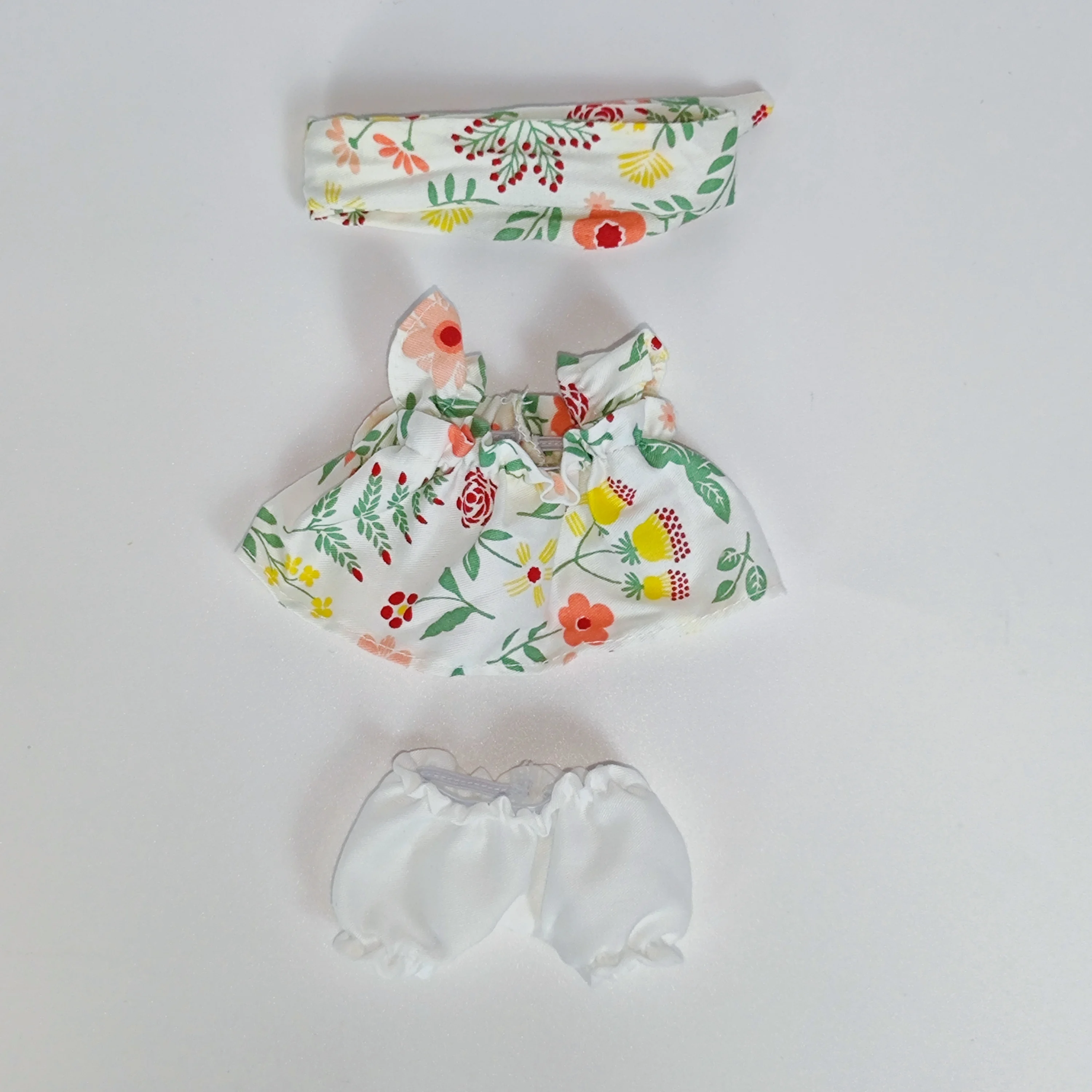 Mini Plush Doll'S Clothes Outfit Accessories For Labubu Idol V1 V2 sitting party Candy plaid skirt headband set Clothing Gift