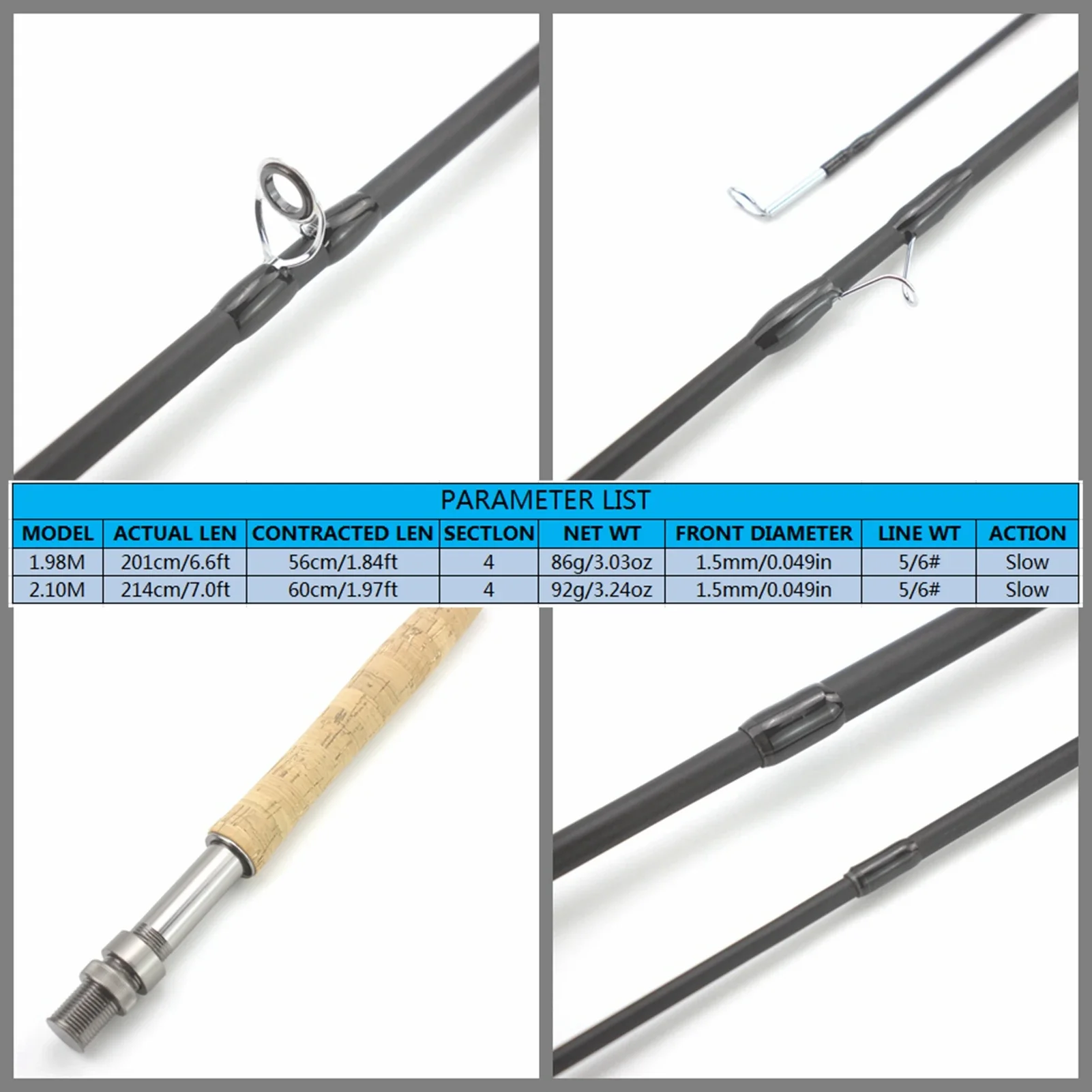 NEW 2.1M 7FT Fly Fishing Rod King Fisher Carbon Fiber Ultralight Weight Fly Fishing Rod Lake River Fly Rod Goods for fishing view 2