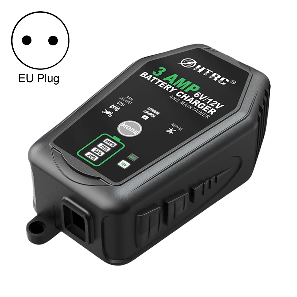 ที่ชาร์จแบตเตอรี่อัจฉริยะแบบอัตโนมัติเต็มรูปแบบ3A 6V 12V ที่บำรุงรักษาที่ชาร์จกระบอกบดพริกไทยรถยนต์ที่ชาร์จแบตเตอรี่รถยนต์รถจักรยานยนต์