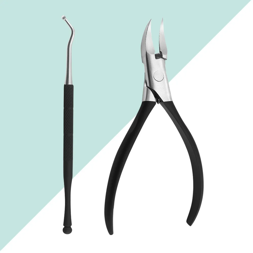 

1Set Nail Clippers Sharp Durable Stainless Steel Toenail Cutter Clipper Fingernail Grooming Kit Portable Manicure Set Black