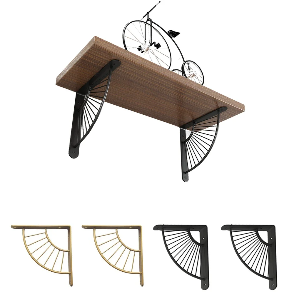 2Pcs/Lot Heavy Duty Metal Bracket Shelves Tripod 6/7/8/10/12Inch Shelf Bracket Corner Brace Support Wall Hanging With Screws