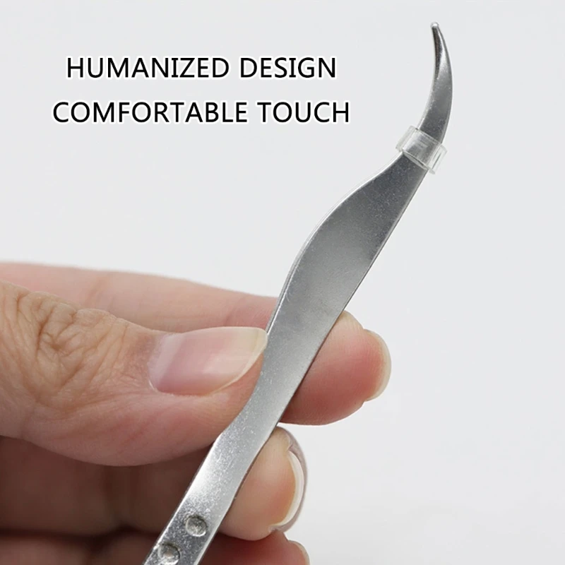 Slant Tip Tweezers for Detailed Beauty Care Stainless Steel, Makeup & Salon Use Dropship