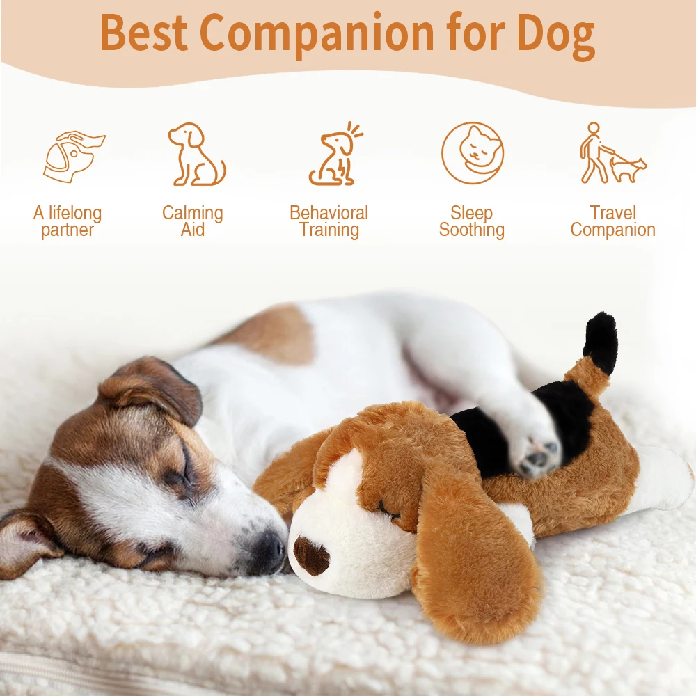 Puppy Dog Heartbeat Toy, Sleep Aid Crate Kennel Training Puppy Toy, Interactive Pet  Squeaky Chew Dog Toy