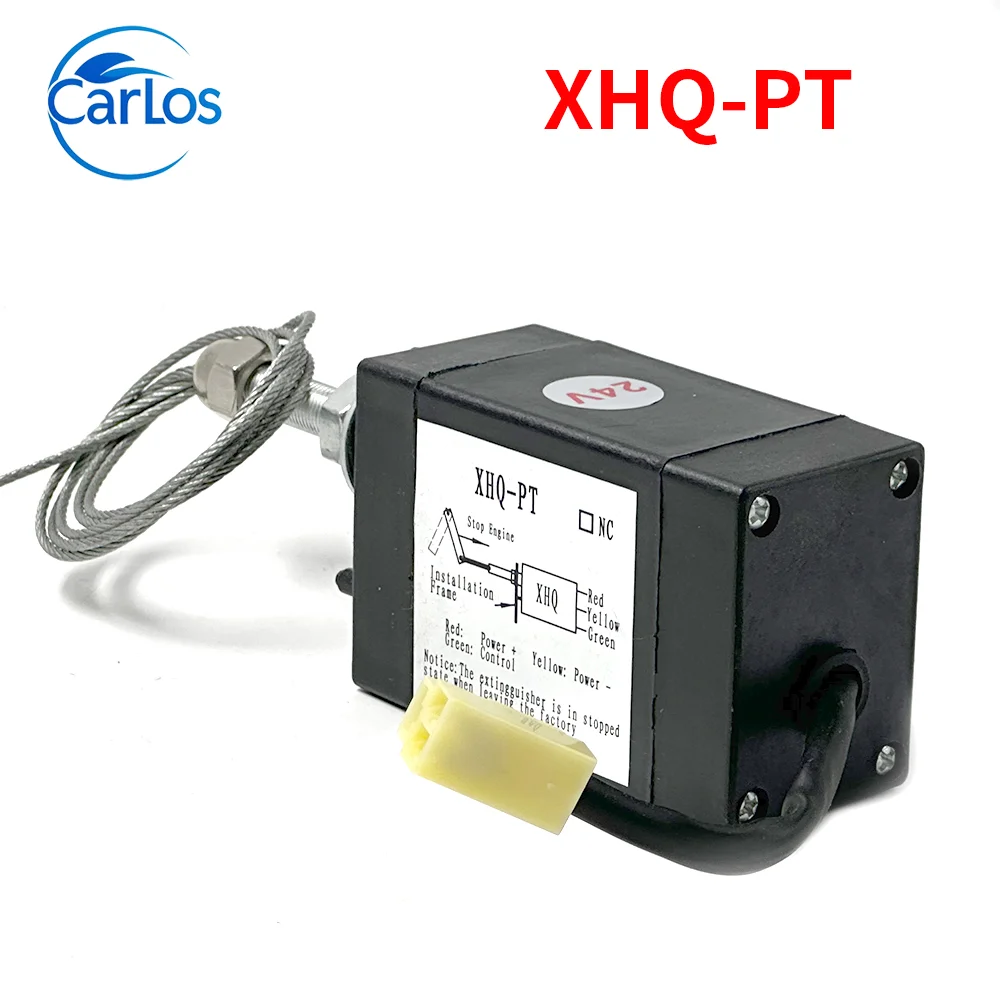 Normal Open/Close XHQ-PT 12V/24V Diesel Generator Engine Flameout Valve Stop Solenoid Power On/Off 52mTravel Pull Type Part