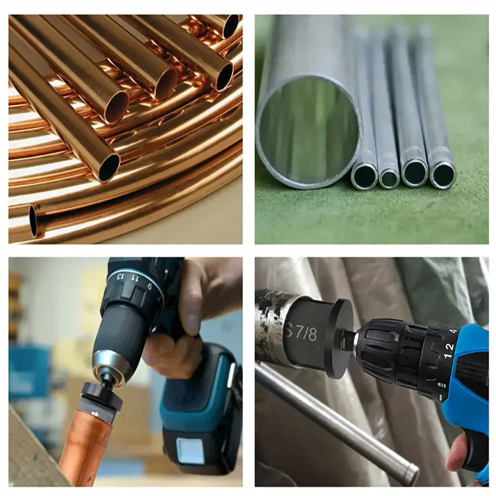 11-teiliger Kupferrohr-Expander mit sechseckigem Griff, Metallrohr-Schmiedewerkzeug-Set, Rohrbohrer für Klimaanlagen-Reparatur/Kupferrohr-Erweiterung/elektrisches Bohrer-Bit-Erweiterungswerkzeug 7/8 3/4 5/8 1/2 3/8 1/4 – Detail 9
