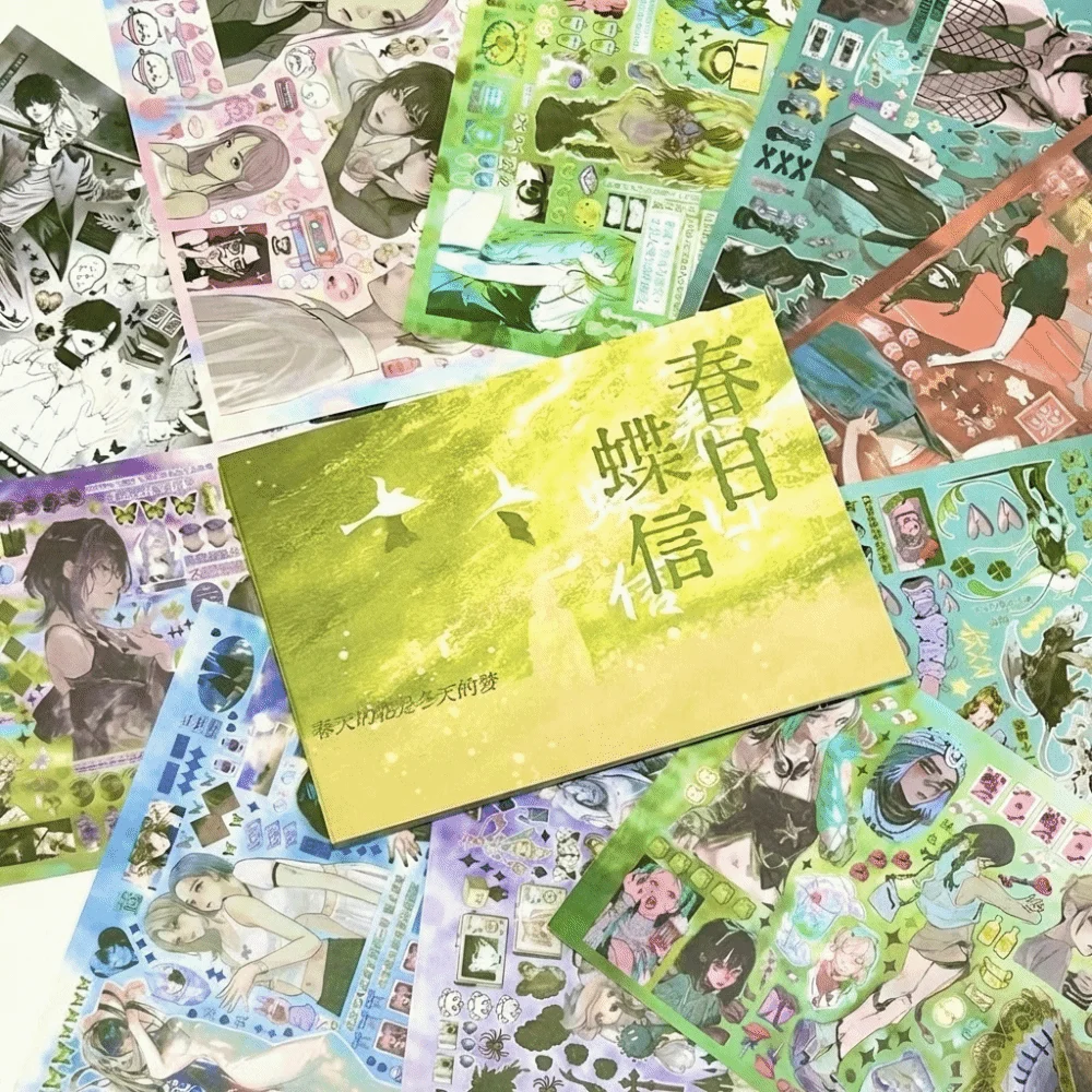Extra Thick Decorative Stickers Full-Book Spring Butterfly Scrapbooking Stickers High-Appearance DIY Journal Stickers