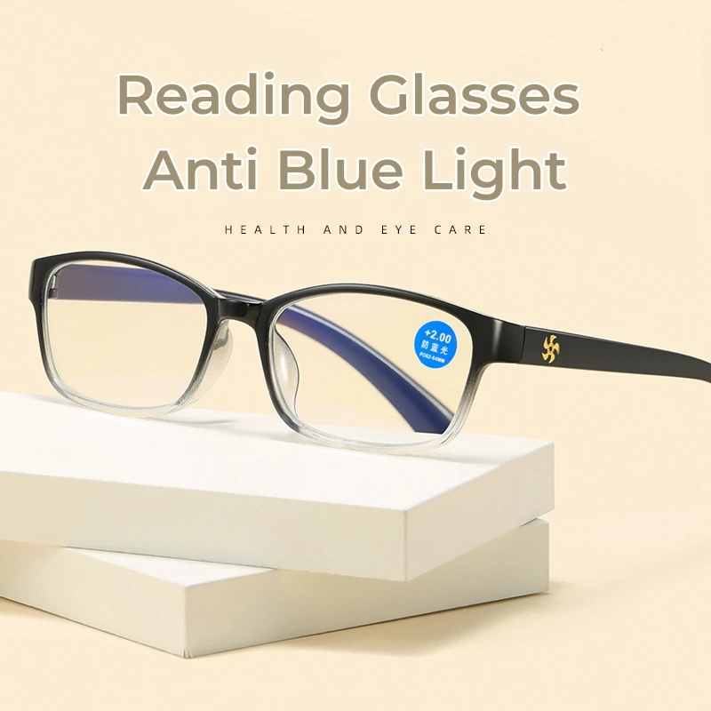 

Vintage New TR90 Reading Glasses Small Cyclone Small Frame Reading Glasses Men and Women Ultra-light Anti-blue Reading Glasses