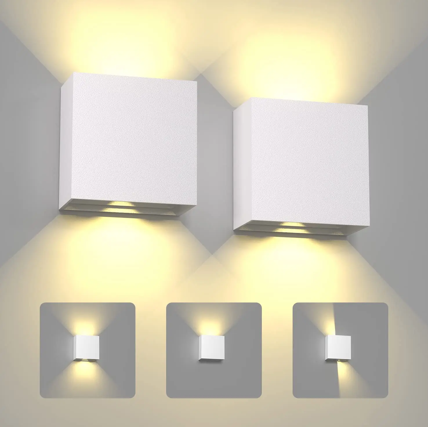 LED Wall Lamp Modern Indoor Outdoor IP65 Garden Outdoor Wall Wash Light Up Down Wall Mount Lights Living Room Hallway Bedroom