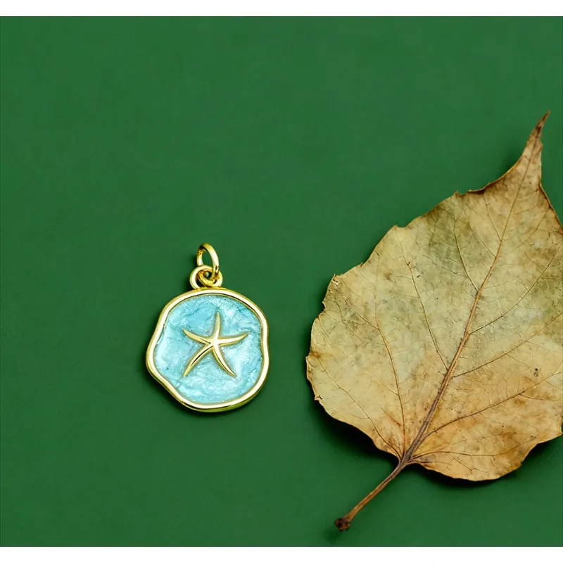 

3Pcs Pendants Brass Enamel Starfish Charms Irregular for DIY Jewelry Necklace Bracelet Making Fashion Accessories for Women Men