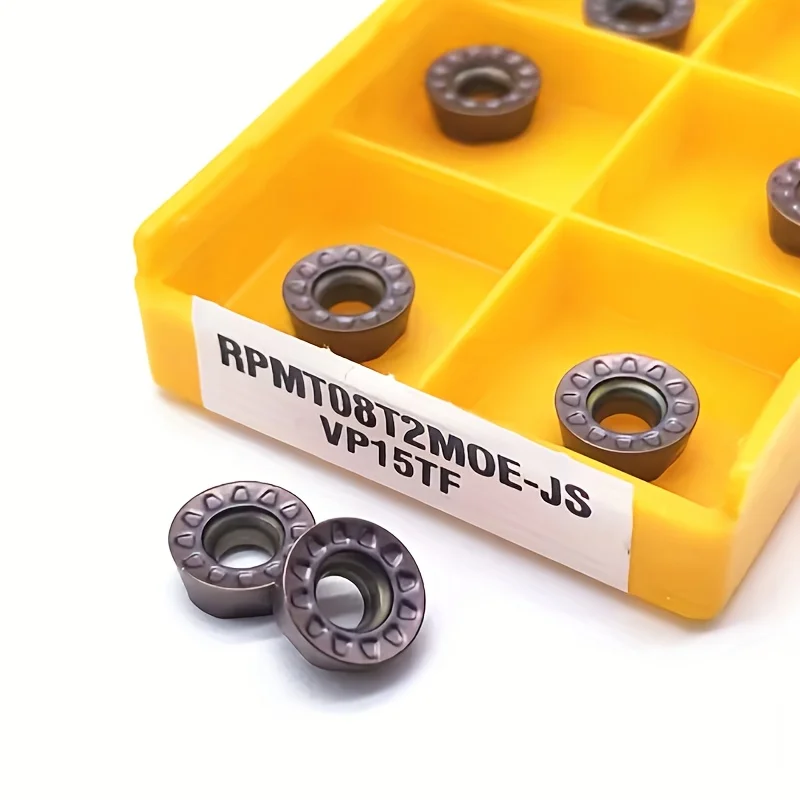 RPMT10T3MOE VP15 Carbide Turning Inserts for Aluminum Copper Steel - CNC Lathe Tools for Automotive Aerospac