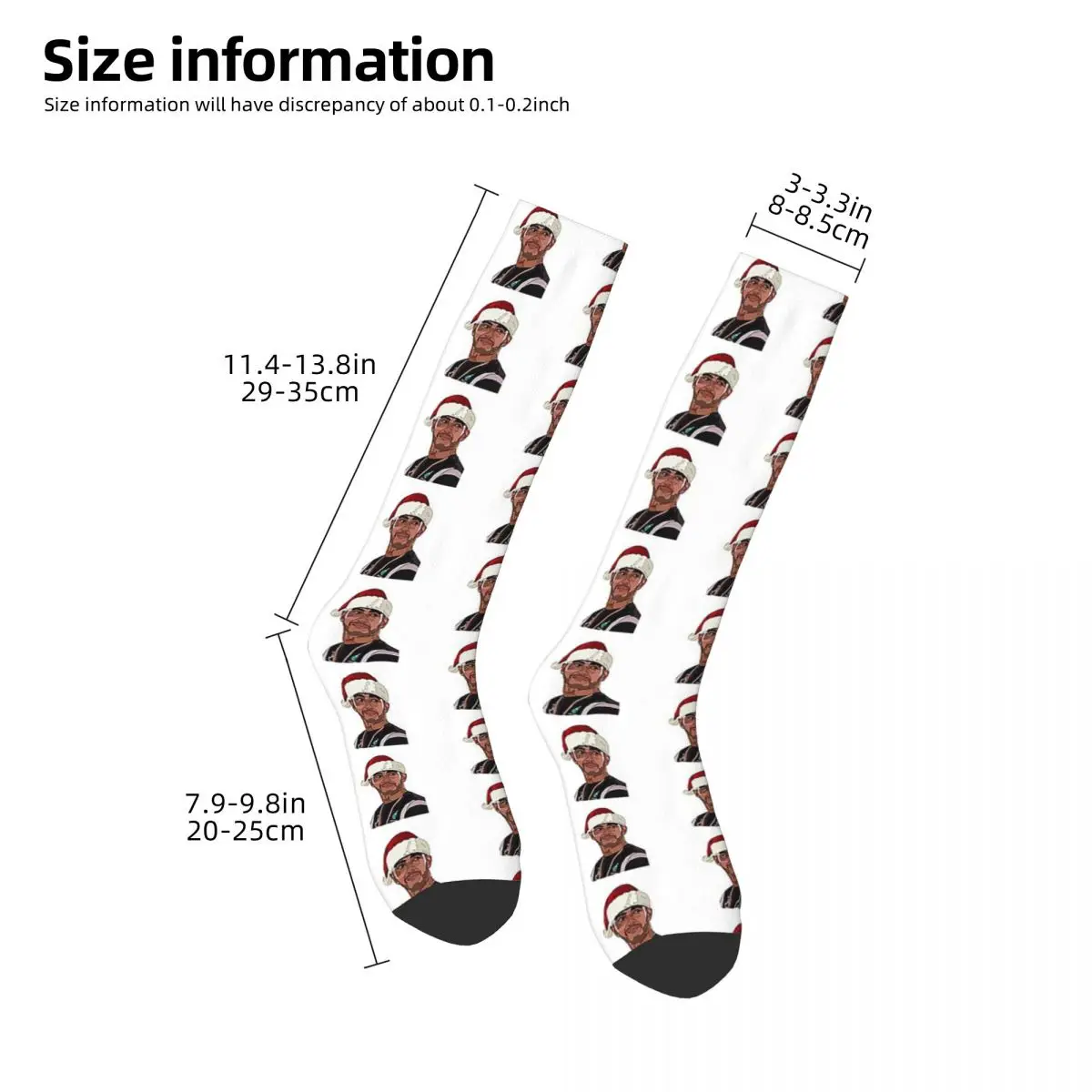 Lewis Hamilton Santa Socks Harajuku High Quality Stockings All Season Long Socks Accessories for Unisex Gifts