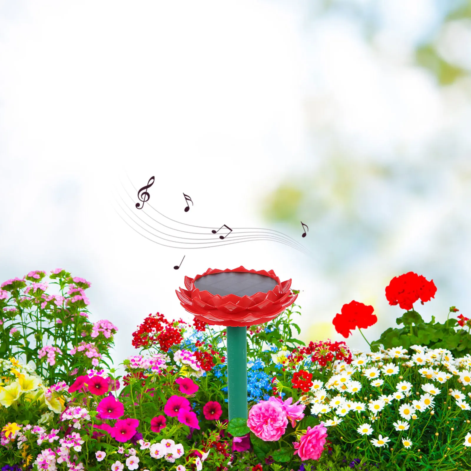 

1Pcs Lotus Waterproof Solar Powered Speaker Portable Outdoor Wireless Music Player Buddha Songs Portable Speaker