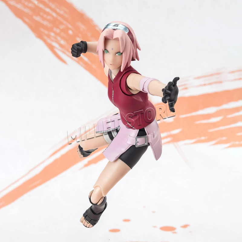 

Bandai Original Genuine Figure Naruto Model Kit SHF Sakura Haruno NarutoP99 Collection Action Figure Model for Kids Toys Gifts