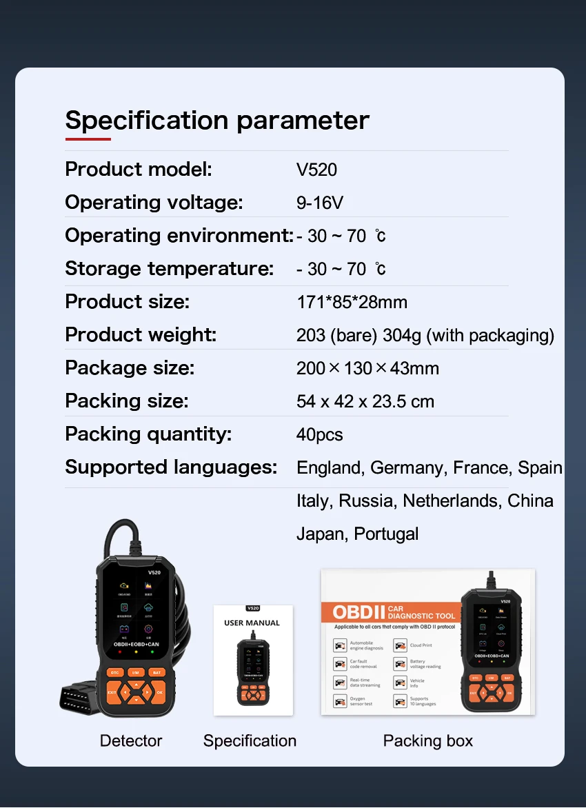 support-10-languages-v520-obd-engine-full-function-ce-fcc-rohs-code-reader-elm327-car-diagnostic-tool-obd-car-code-scanner
