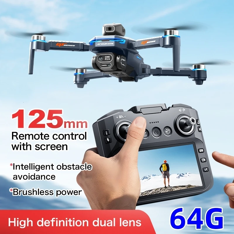 GT8 Mini Drone Professional GPS HD Camera Drones 5G WIFI FPV Video 4k UAV 4.5 inch large screen remote control RC Dron  PRO MAX