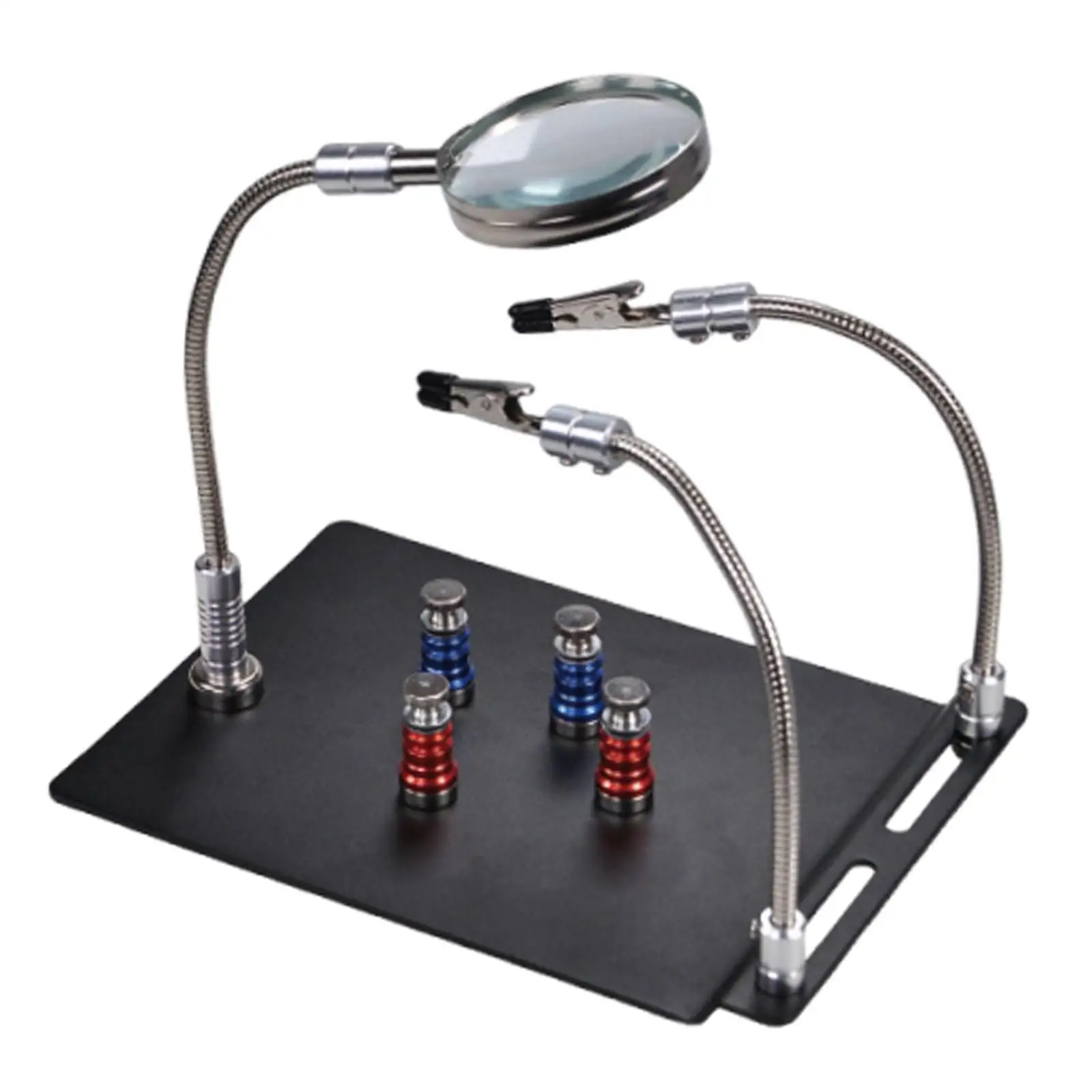 Electronic Maintenance Fixture Metal Soldering Workstation Adjustable Magnify Clamp Flexible Hand for PCB Motherboard Repair