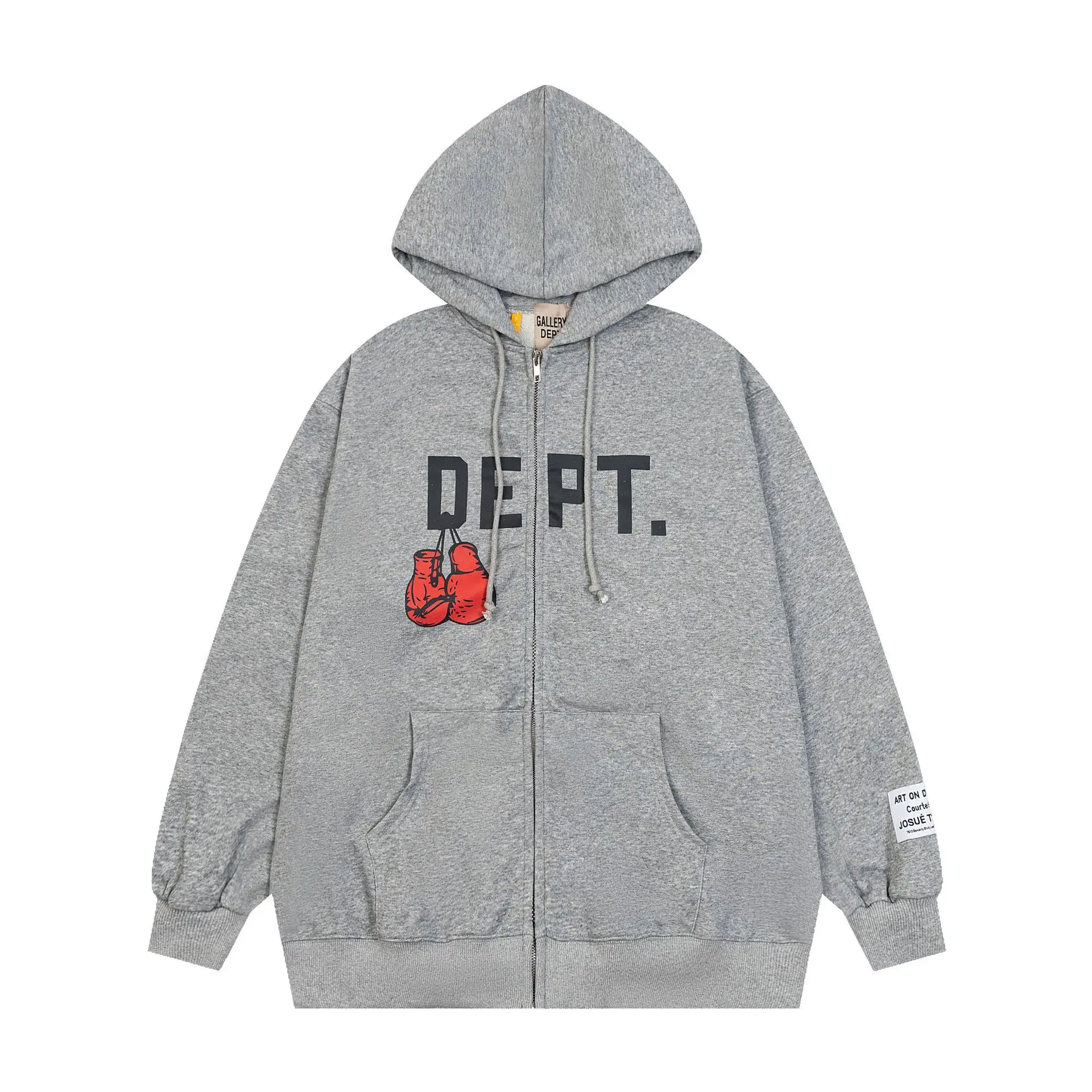 

Dept Print Fashion Brand Letter Design Gallery Zip Oversized Hoodies Zipper Cardigan Hooded for Man and Women