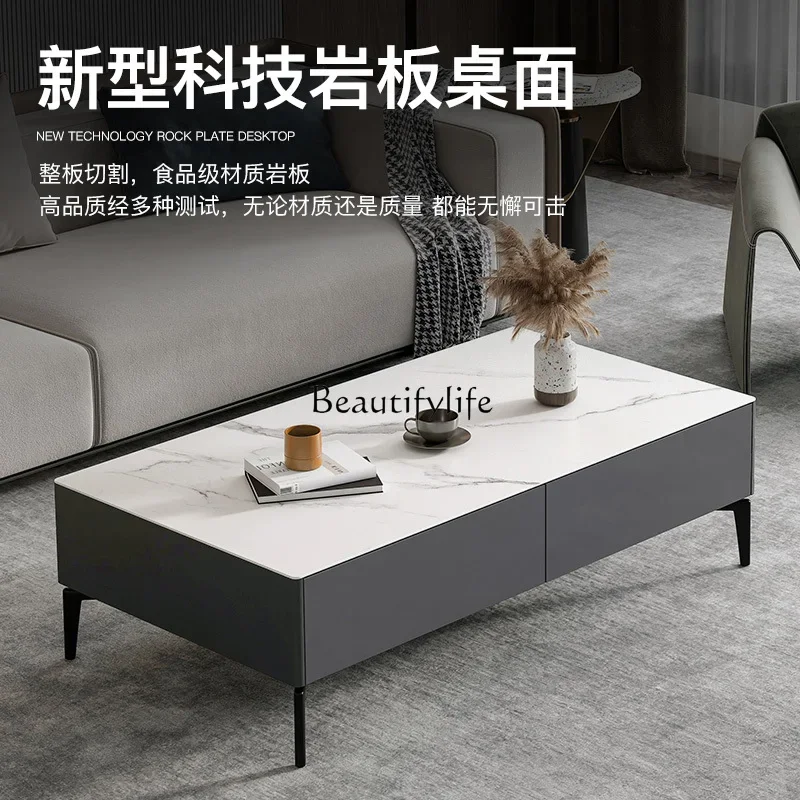 z.-طاولة قهوة بسيطة وحديثة وخفيفة الوزن ومستطيلة فاخرة وبسيطة